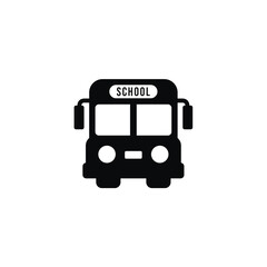 School bus icon isolated on transparent background