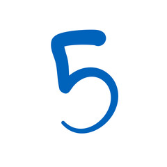 Brush stroke alphabet numbers