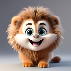 Lion smiling 027. Generate Ai