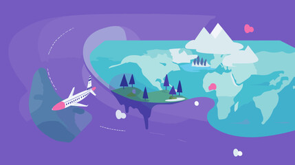 World wide business concept image. Vector illustration.