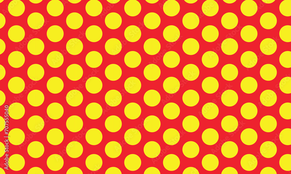 Aufkleber abstract yellow dot pattern with red background.