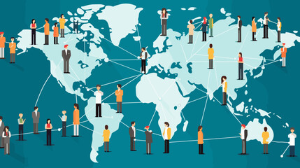 World wide business concept image. Vector illustration.
