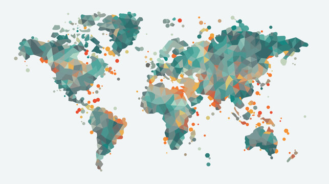 World wide business concept image. Vector illustration.