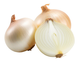 Fototapeta premium onions isolated on transparent background