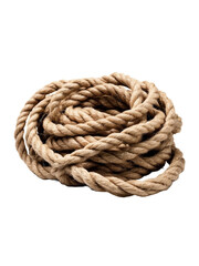 Obraz premium Coiled rope isolated on a white background