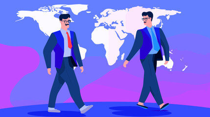 World wide business concept image. Vector illustration.