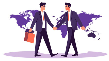 World wide business concept image. Vector illustration.