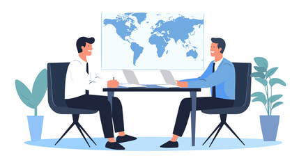 World wide business concept image. Vector illustration.