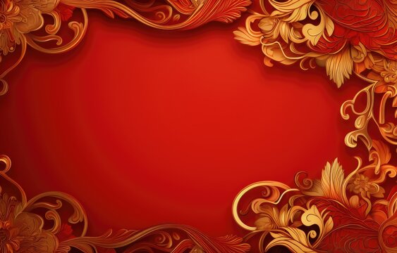 Chinese new year, year of the dragon banner template design with dragons, clouds and flowers background.