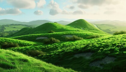 Obraz premium boots shoe leprechaun, green hill