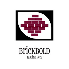 bricks logo template is simple and unique