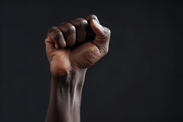Black History Month. African American History month design with closed fist hand icon