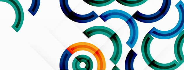 Colorful circle abstract background. Template for wallpaper, banner, presentation, background