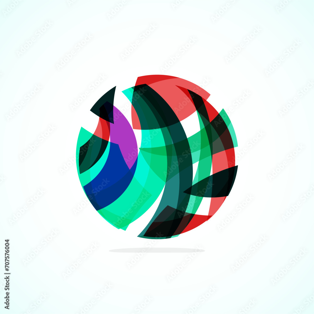 Poster Abstract circle logo - minimalist emblem, timeless and universal shape of circle. Unique logo represent range of brands and concepts, encapsulating simplicity and creativity in single, iconic image