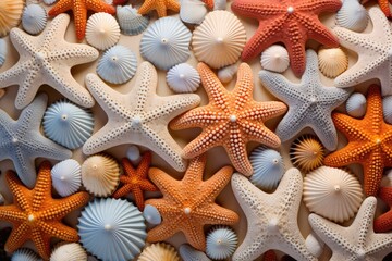 Sea Star Symphony: Sea stars arranged in a visually stunning composition.