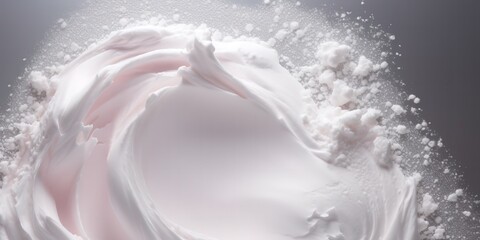 Obraz premium white powder on gray background. generative AI