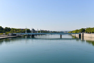Fototapeta na wymiar Pont de la Guillotiere - Lyon, France