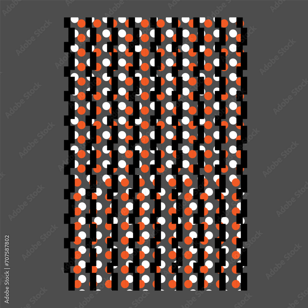 Poster Seamless pattern with vertical multi-colored geometric shapes.