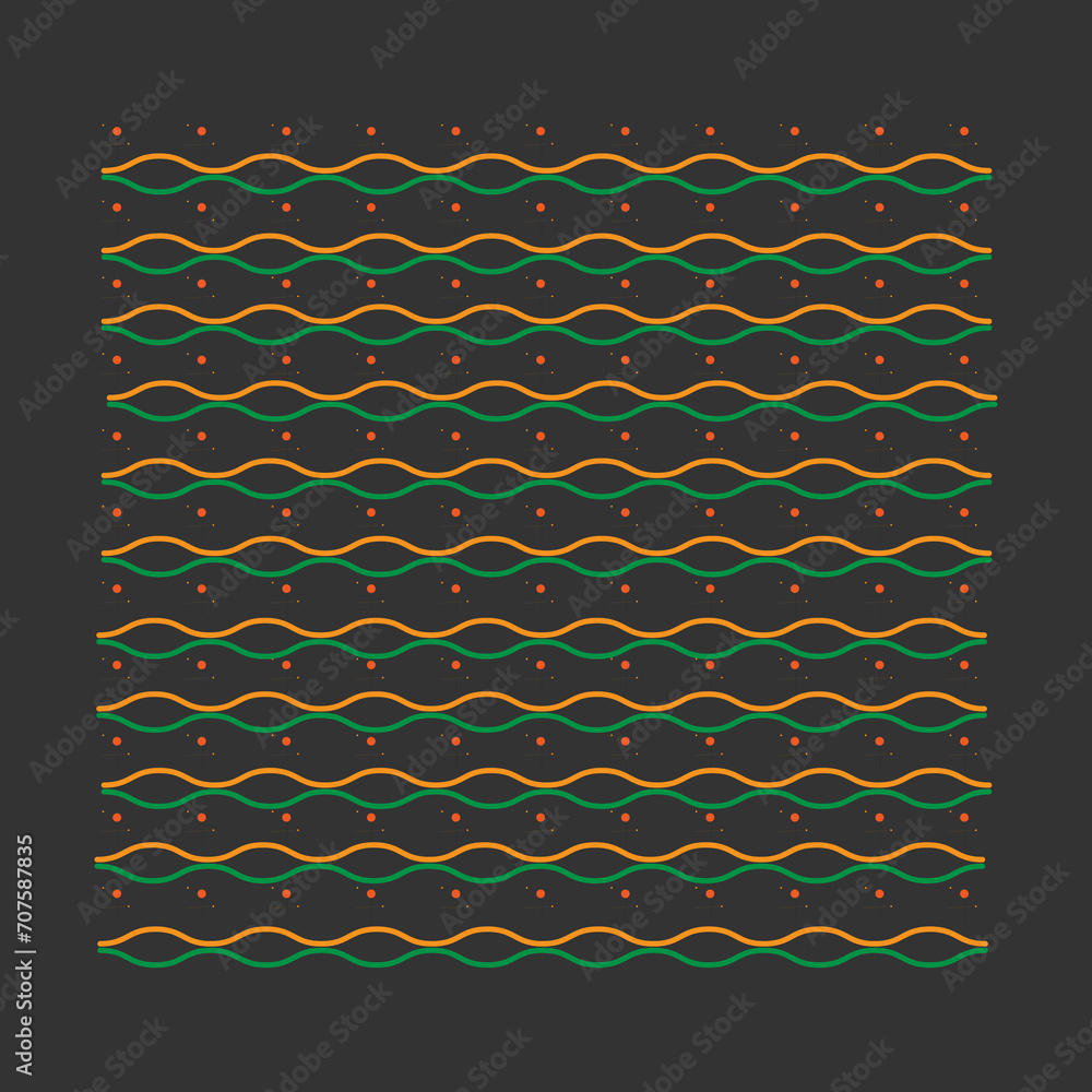 Poster seamless pattern with multi-colored geometric shapes.