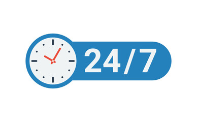 24/7 service support clock time
