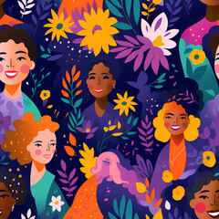 Obraz na płótnie Canvas Vibrant Women's Day Celebration Pattern