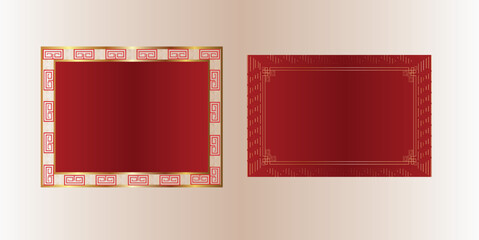 Oriental Art frame vector 