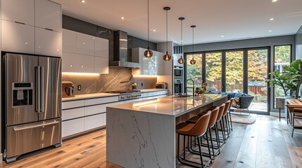 Interior of the room. Modern style. Kitchen
