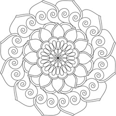 Cosmic Harmony mandala coloring book page for kdp book interior