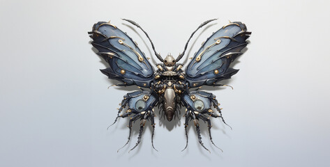 3d illustration of a butterfly in the form of a dragonfly