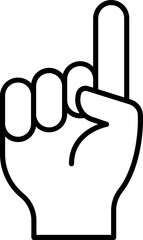 Pointing Up Hand Gesture Icon