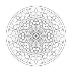  Peaceful Patterns mandala coloring book page for kdp book interior