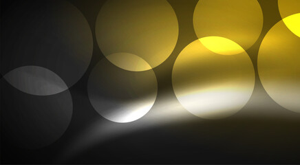 Shiny Light Neon Bubble Circles. Vector illustration For Wallpaper, Banner, Background, Card, Book Illustration, landing page