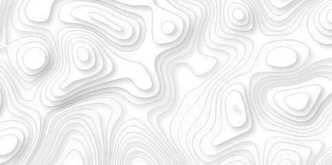 Seamless topo map pattern  lines. Abstract sea map geographic contour map. topographic contours map background. Abstract white pattern topography vector background. Topographic line map background. - obrazy, fototapety, plakaty