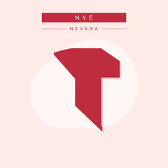 Vector illustration vector of Nye map Nevada