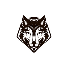 wolf head vector