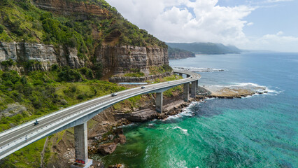 Sea Cliff Bridge on New South Wales coastline, South of Sydney