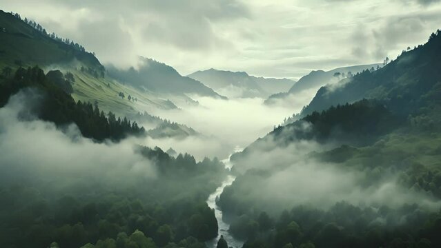 Get lost in a dreamscape of mist and fog as this ethereal video takes you on a journey through mystical landscapes.