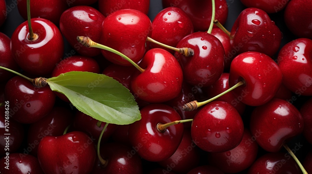 Poster cherry background generative ai