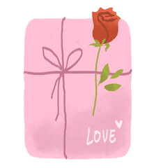 valentine gift with rose