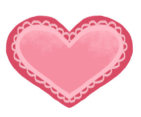 pink heart with ornament