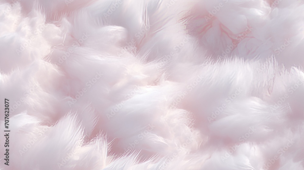 Poster fluffy and cloud-like cotton texture generative ai