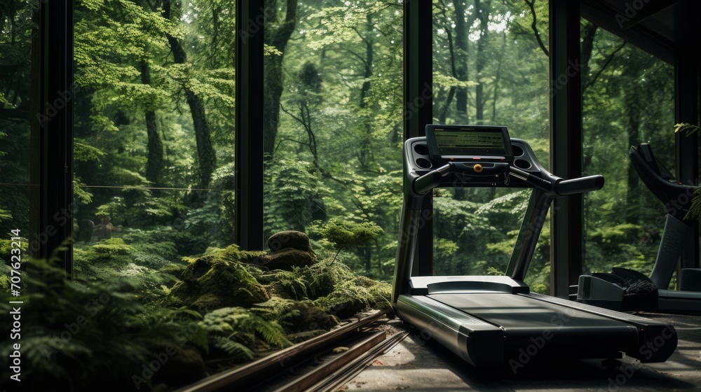 Poster Forest Path Treadmill Generative AI
