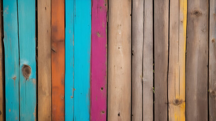 top view colorful wooden background. generated by Ai