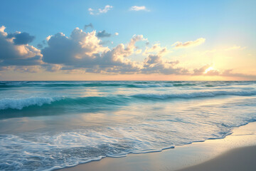 sunset on the beach, serene, beauty, hope, morning