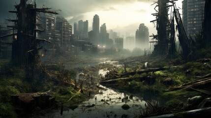 Nature Reclaimed City Generative AI