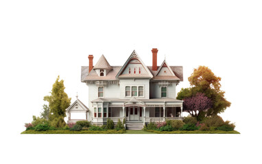 A Big House, Where Luxury and Space Merge into Architectural Splendor on White or PNG Transparent Background.