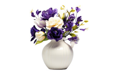 A Beautiful Vase with Flowers, an Artful Display of Nature Beauty on White or PNG Transparent Background.