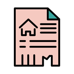 House Real Estate Advertisement Filled Outline Icon