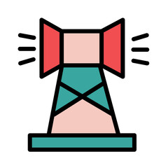 Naklejka premium Internet Pole Network Filled Outline Icon