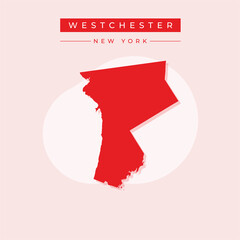 Vector illustration vector of Westchester map New York